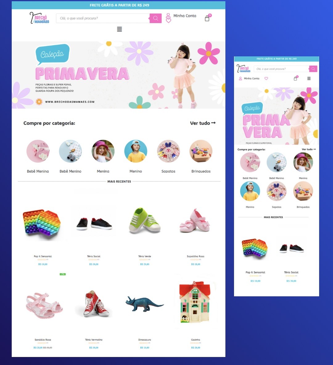 Loja Virtual Pronta "Brechó das Mamães"